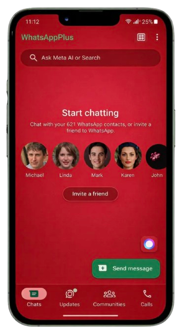 WhatsApp Plus Rojo